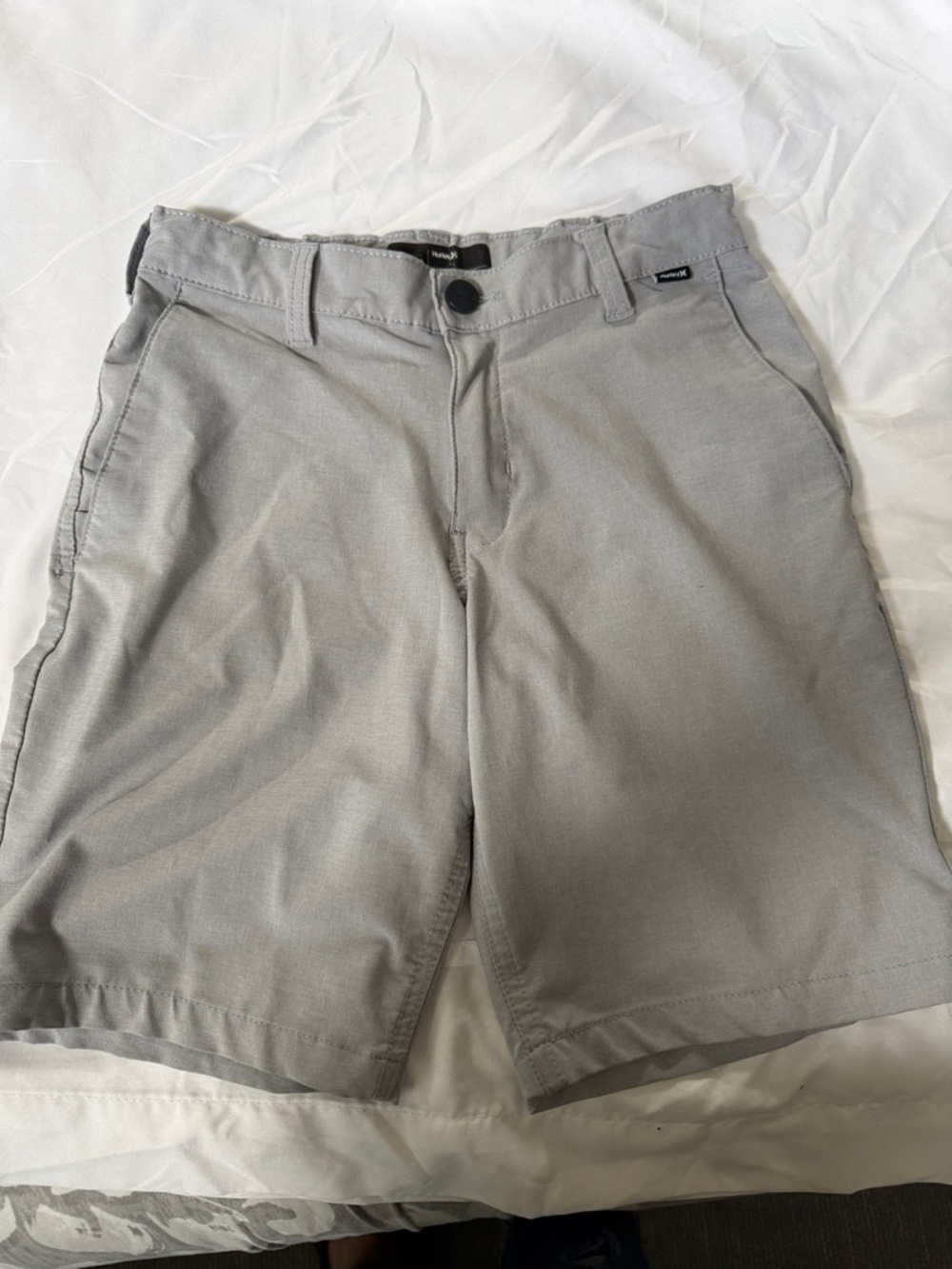 Hurley Men's Light Gray Flat Front Shorts